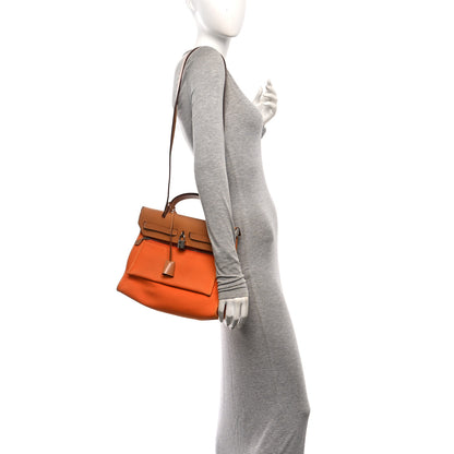 Hermes Vache Hunter Toile Herbag Zip 31 PM Orange 2 of 11