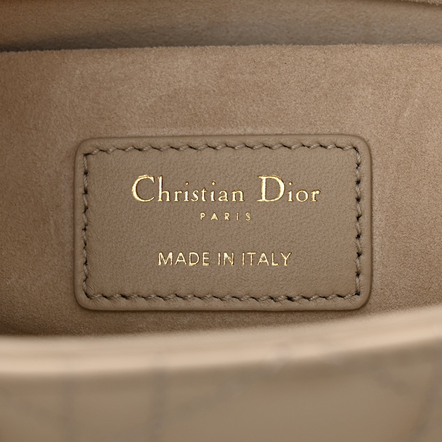 Christian Dior Lambskin Cannage Medium Lady D-Joy Sand 6 of 11
