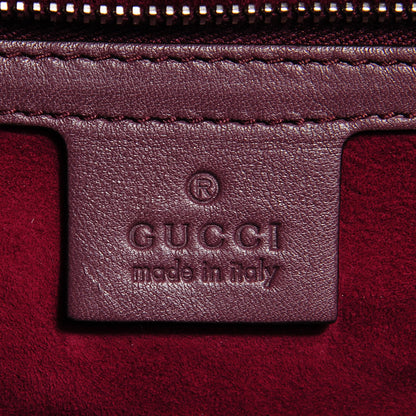 Gucci Regent Calfskin Bamboo Large Lady Lock Top Handle Bag Red Orchid 6 of 7