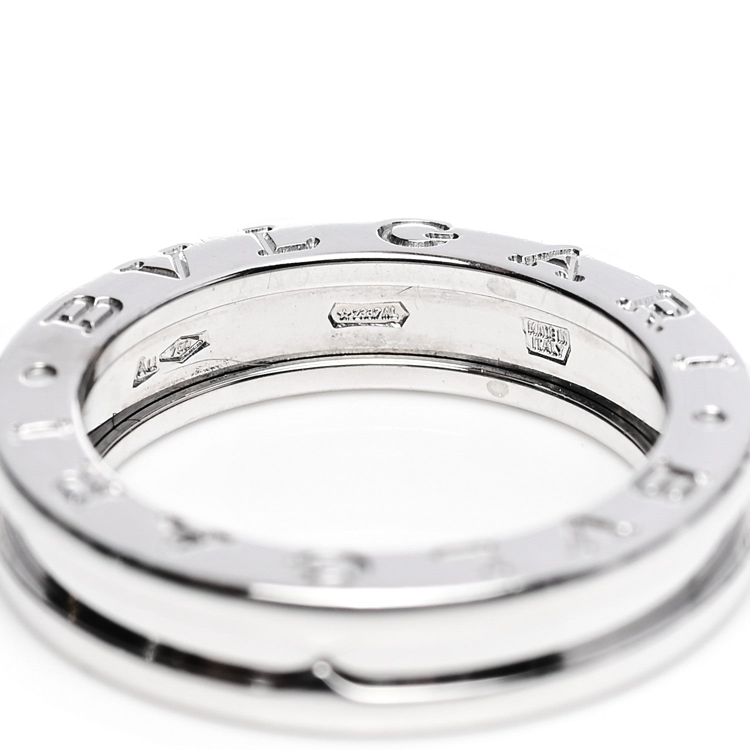 Bulgari 18K White Gold B.Zero1 One-Band Ring 51 5.75 5 of 6