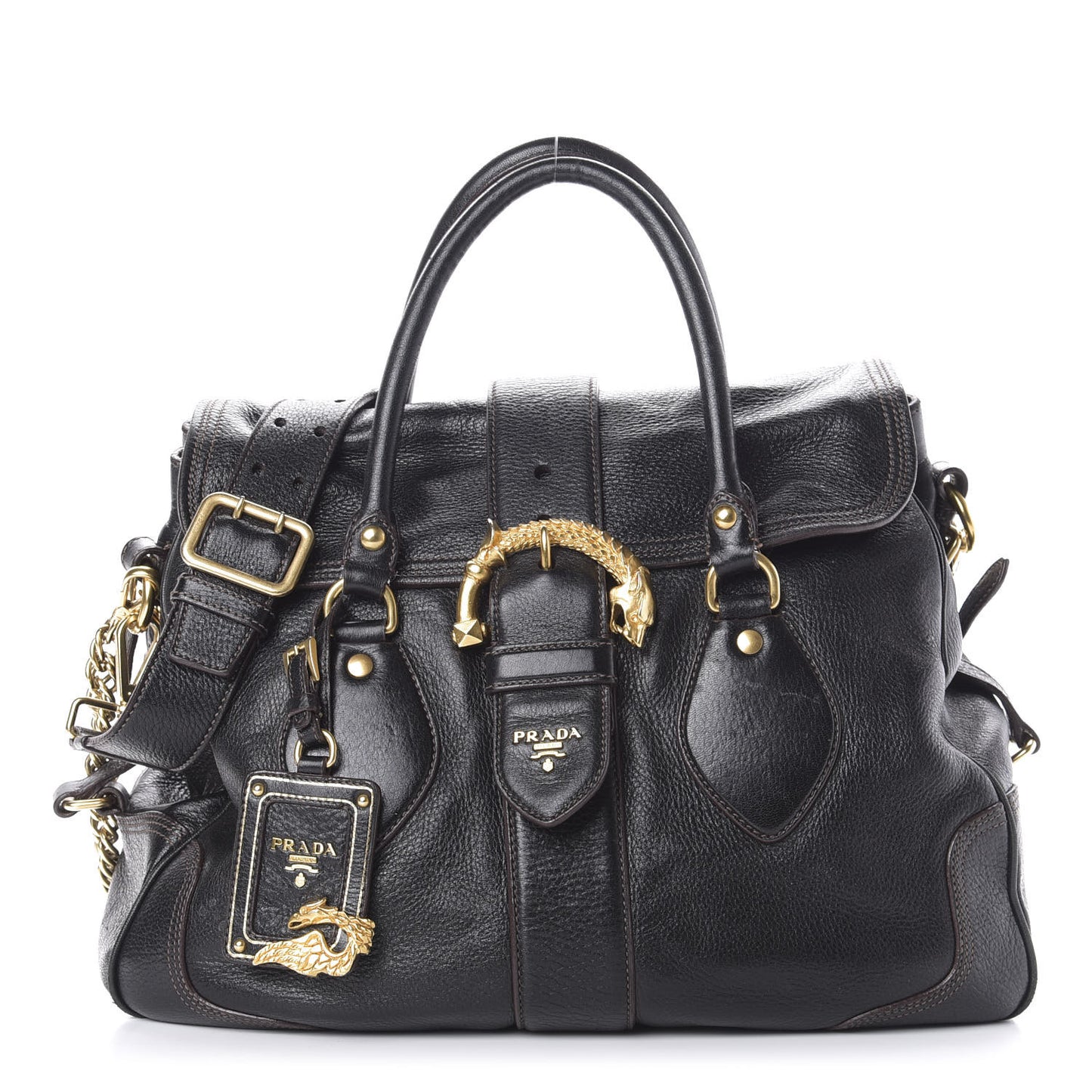 Cervo Deerskin Bag Black