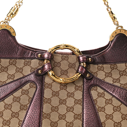 Gucci Monogram Bamboo Chain Tom Ford Shoulder Bag Metallic Purple 8 of 10