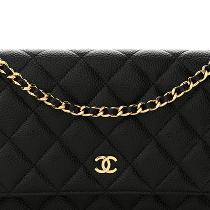 Chanel Caviar Quilted Wallet on Chain WOC Black 9 of 12