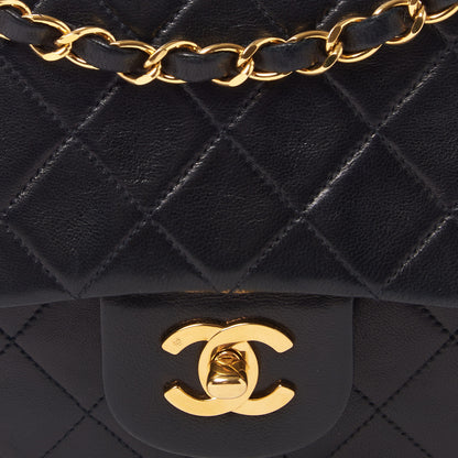 Chanel Lambskin Quilted Medium Double Flap Black 8 of 11