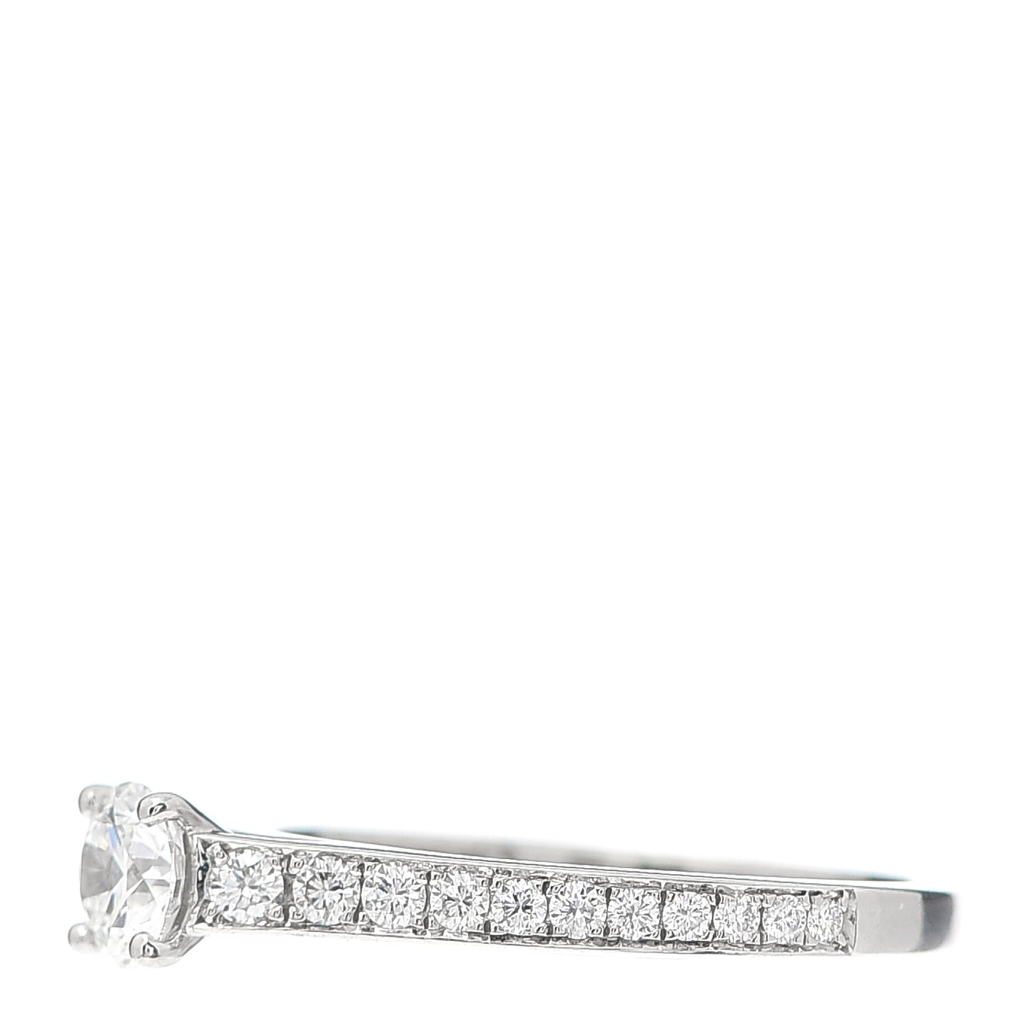 Platinum Diamond .32ct Romance Solitaire Ring 49 4.75