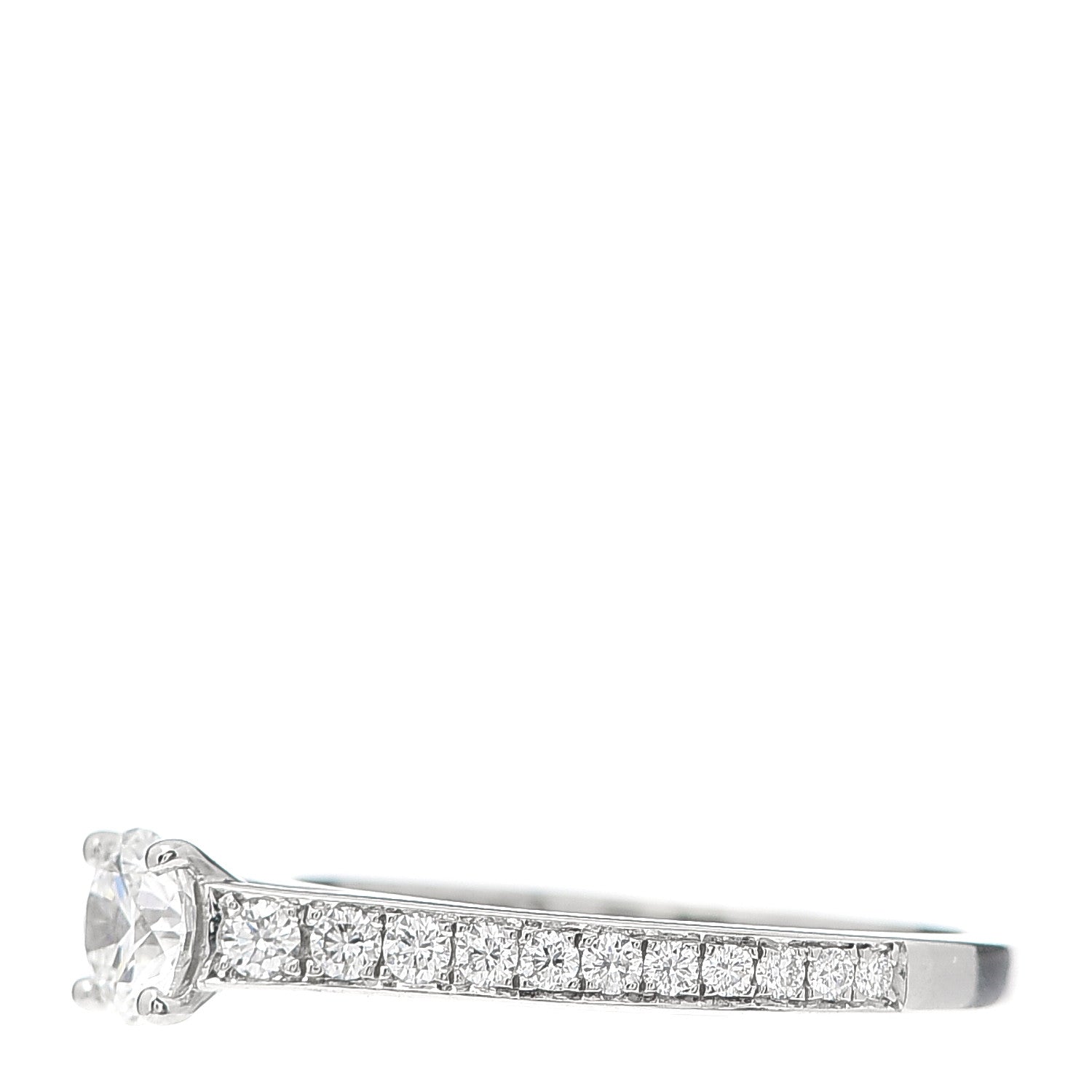 Van Cleef & Arpels Platinum Diamond .32ct Romance Solitaire Ring 49 4.75 3 of 8