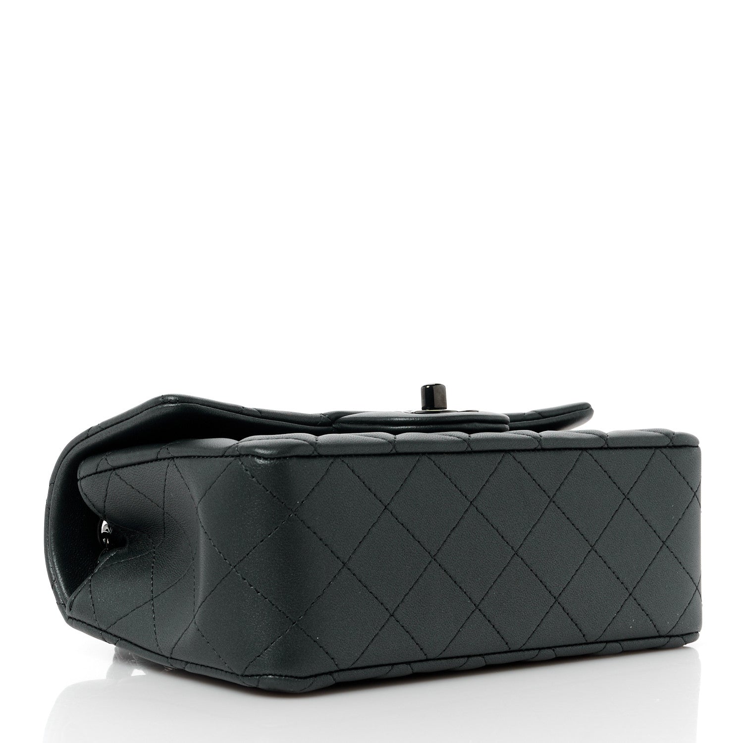Chanel Lambskin Quilted Mini Rectangular Flap So Black 4 of 12