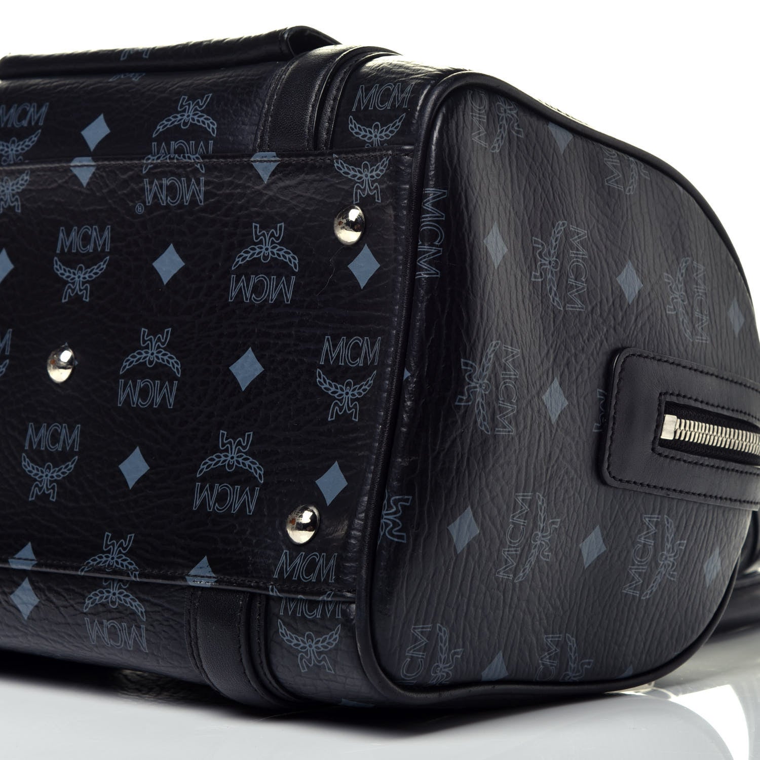 MCM Visetos Small Boston Bag Black 16 of 17