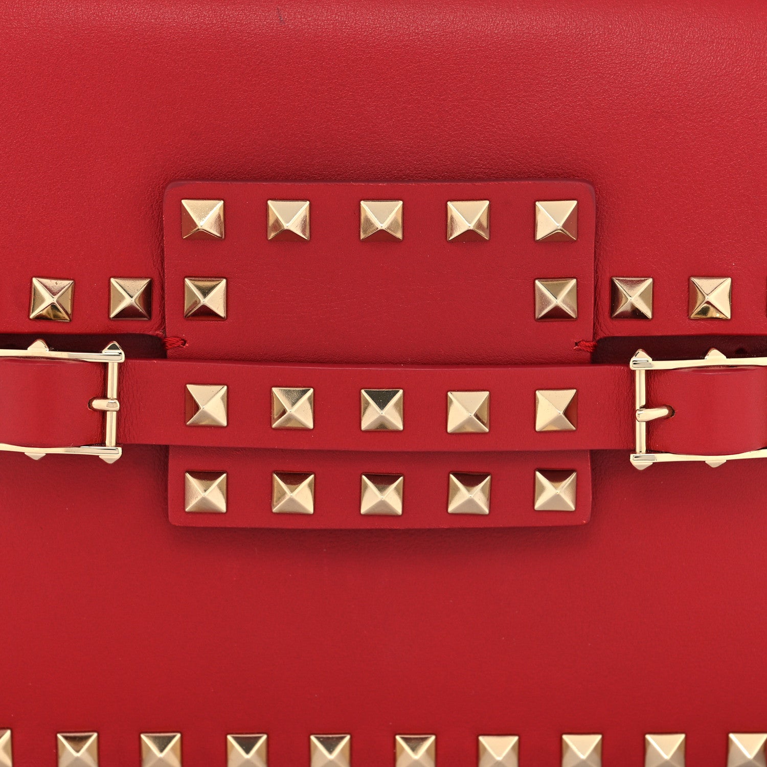 Valentino Garavani Calfskin Rockstud Flap Shoulder Bag Rosso Valentino 8 of 11