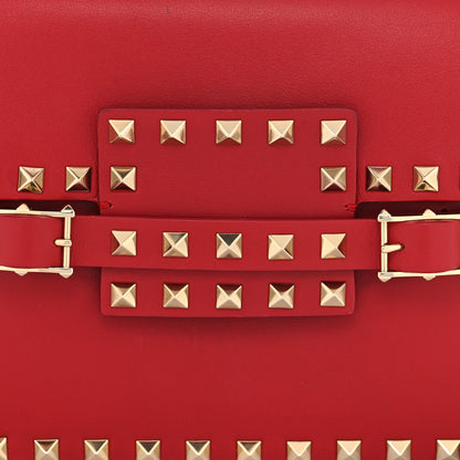 Valentino Garavani Calfskin Rockstud Flap Shoulder Bag Rosso Valentino 8 of 11