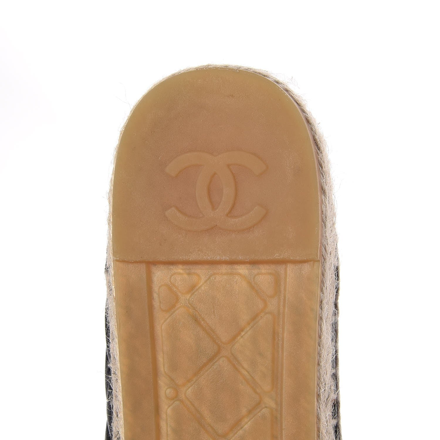 Chanel Lambskin Quilted CC Chain Espadrilles 41 Black 7 of 10