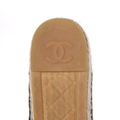 Chanel Lambskin Quilted CC Chain Espadrilles 41 Black 7 of 10
