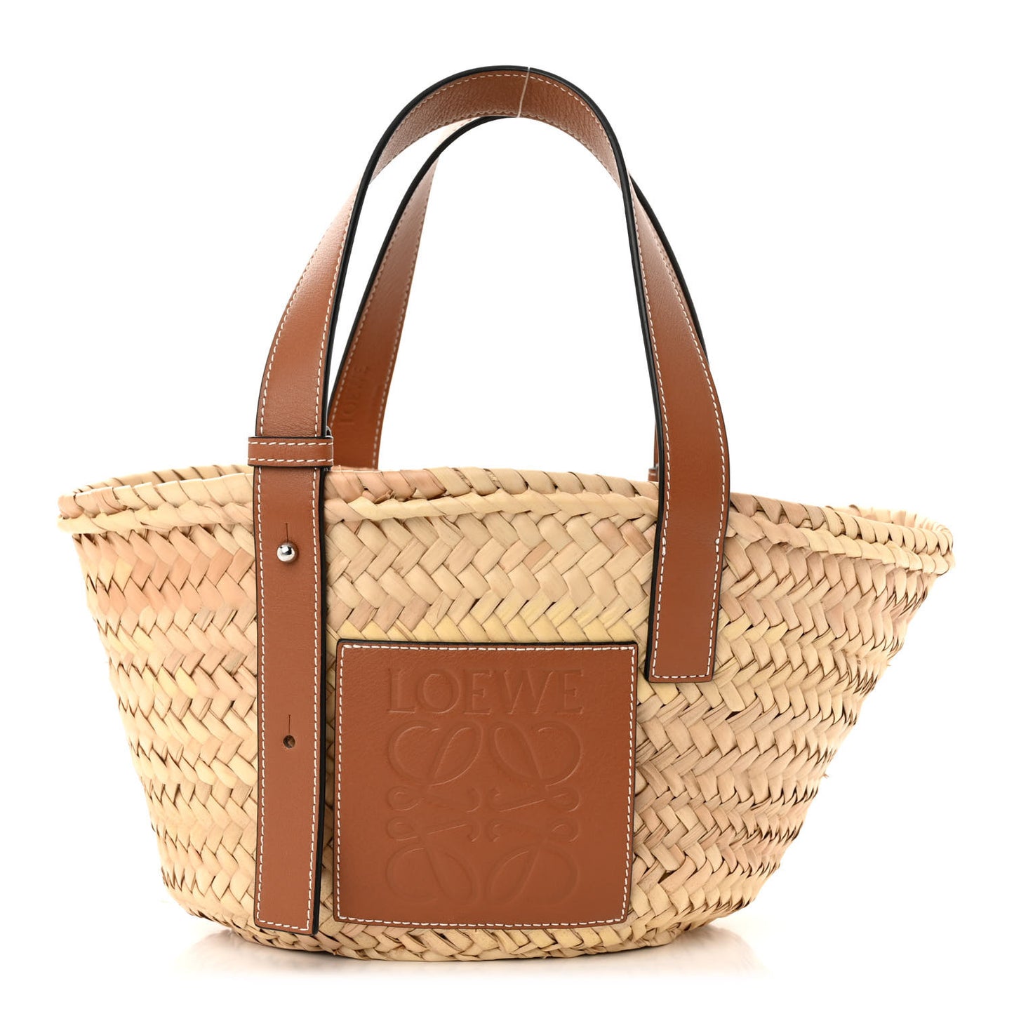 Raffia Small Basket Tote Bag Natural Tan