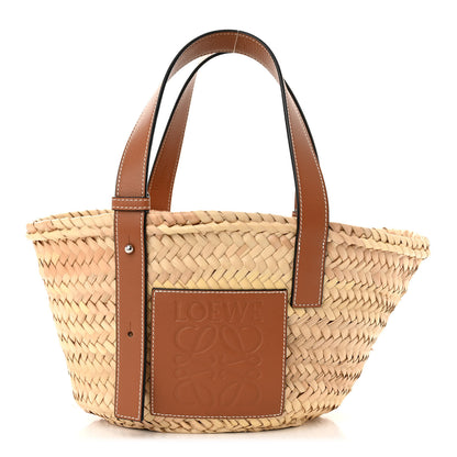 Loewe Raffia Small Basket Tote Bag Natural Tan 1 of 8