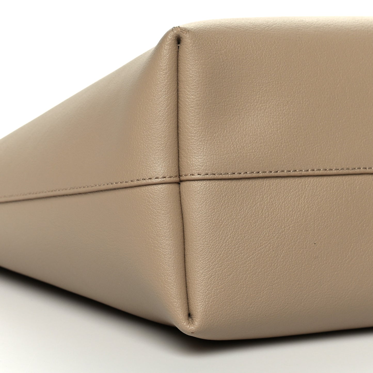 Calfskin Large Shopping Tote Dark Beige