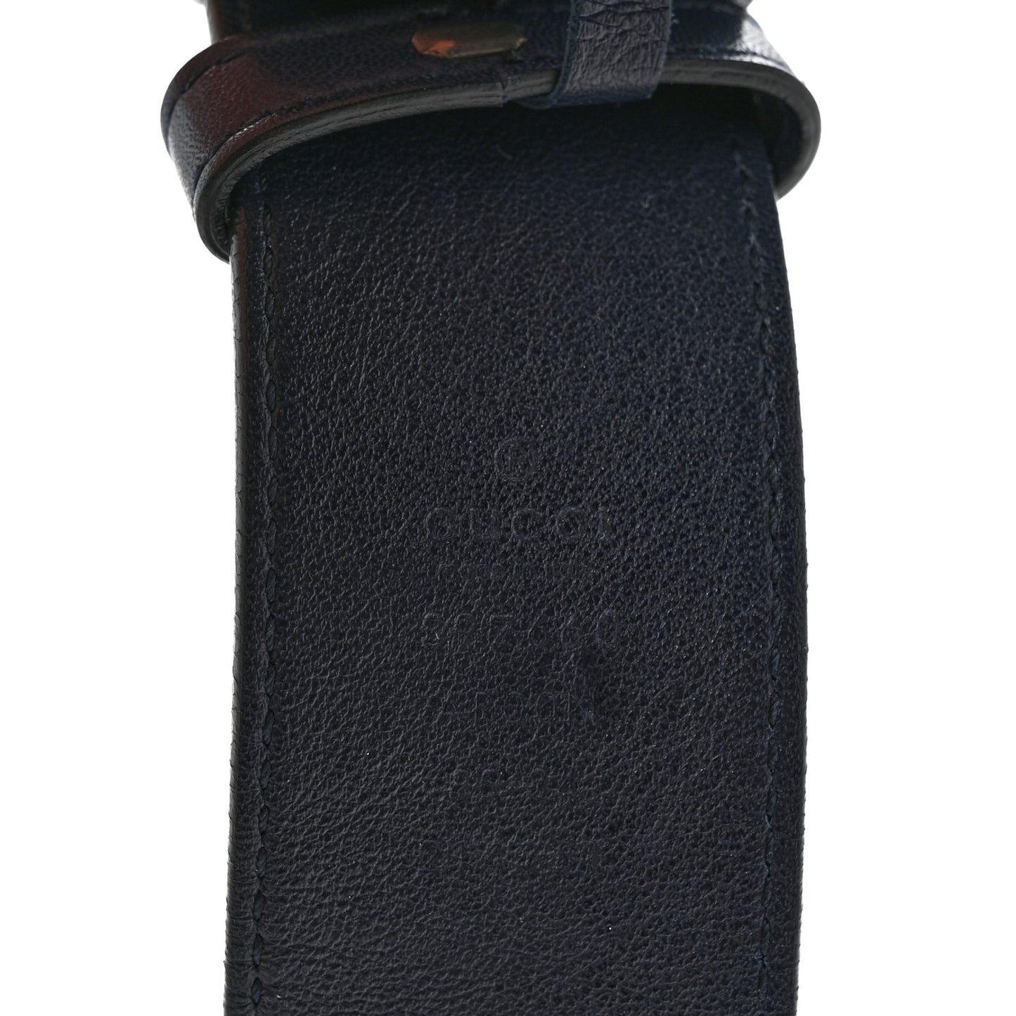 Moon Calfskin Nickel Double G 40mm Belt 85 34 Blue