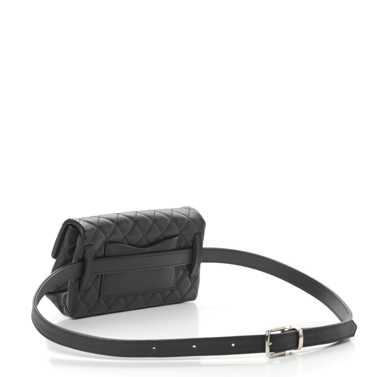 Chanel Grained Calfskin Quilted 2.55 Reissue Flap Belt Bag Clutch Black 3 of 9