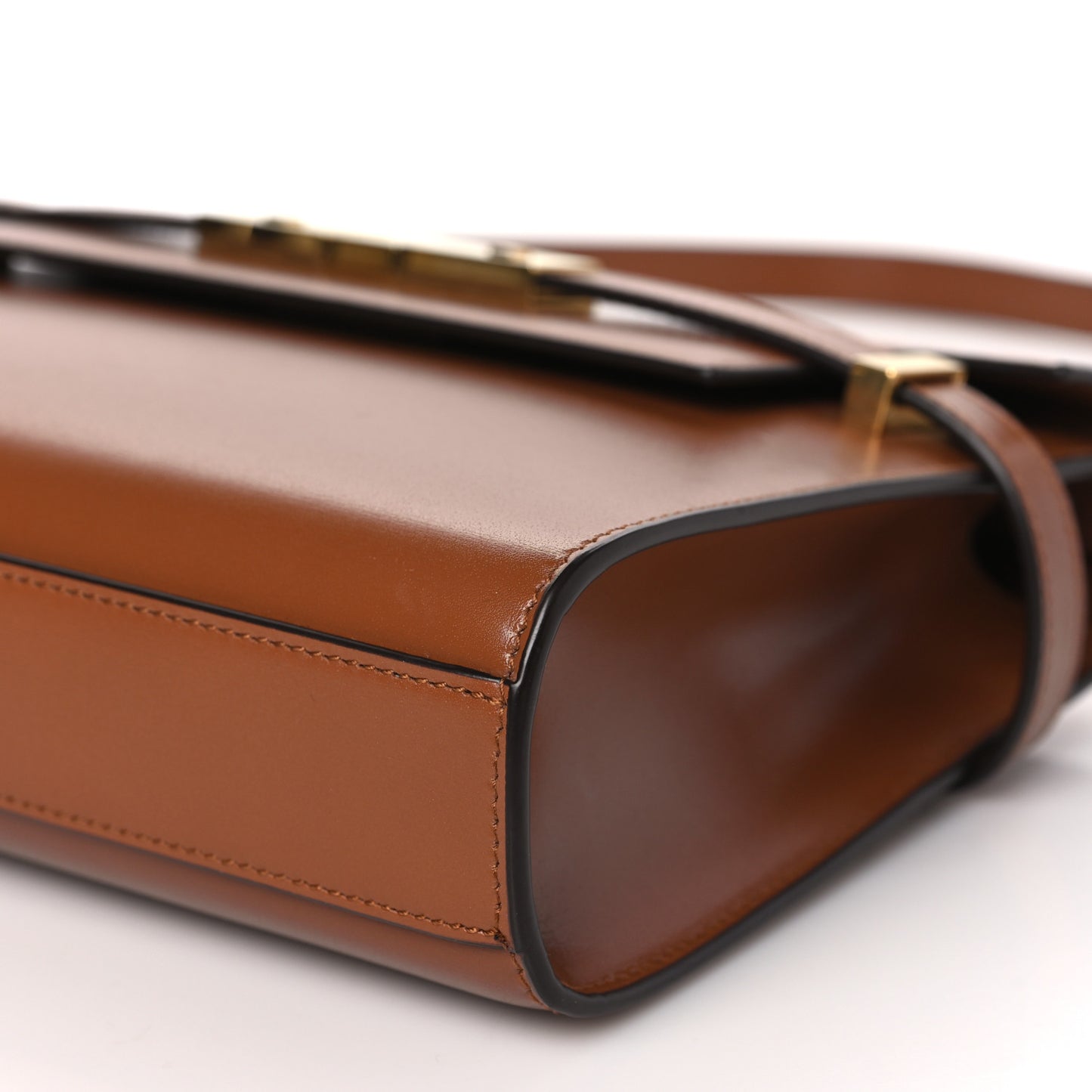 Smooth Calfskin Small Manhattan Shoulder Bag Cognac