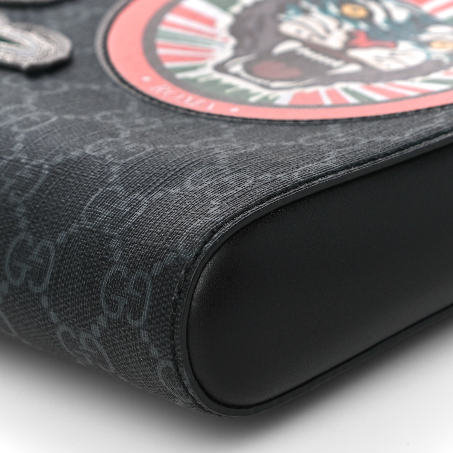 Gucci GG Supreme Monogram Night Courrier Flat Messenger Bag Black Multicolor 11 of 11