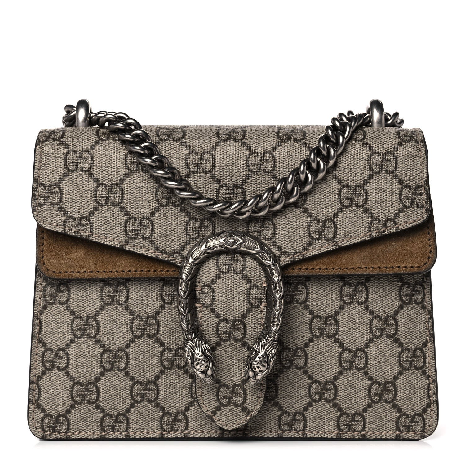 Gucci GG Supreme Monogram Mini Dionysus Shoulder Bag Taupe 1 of 14