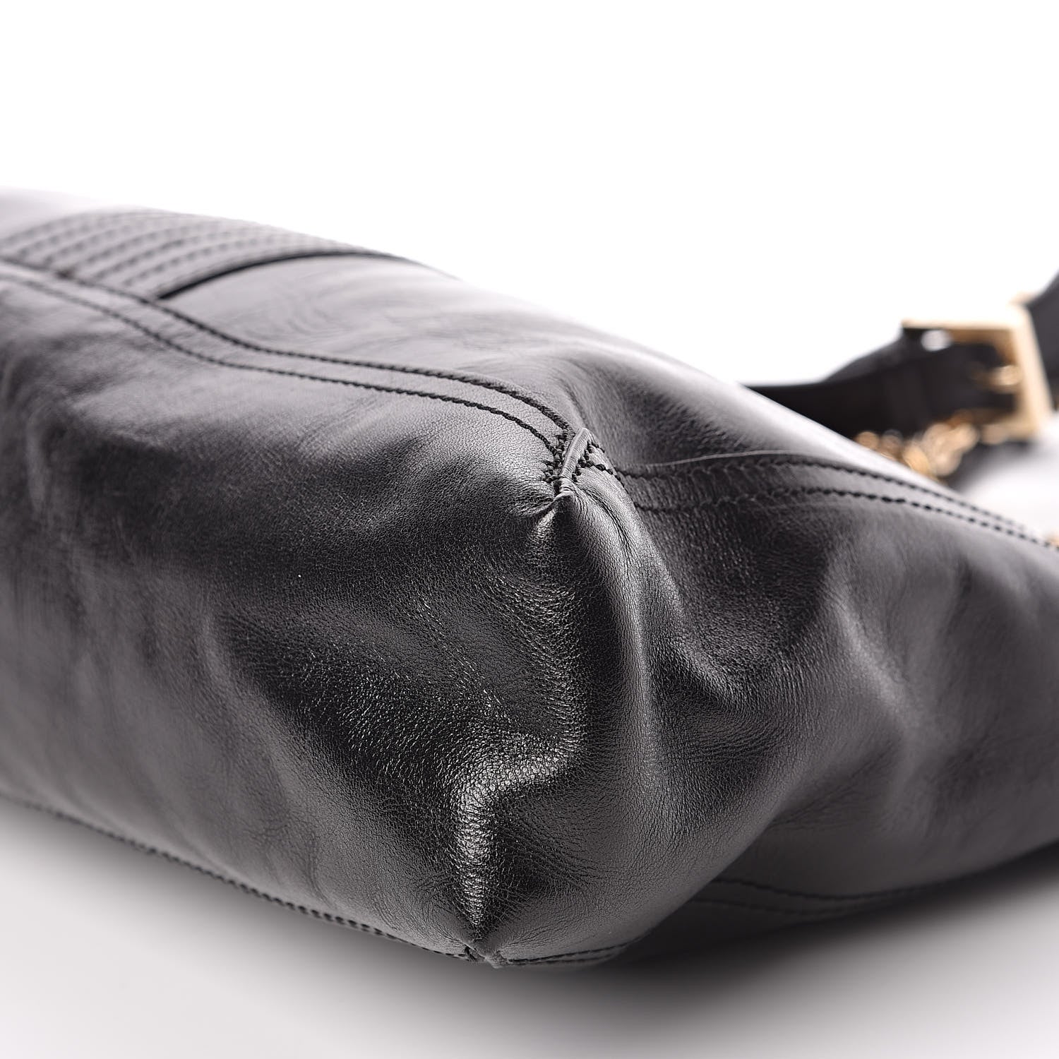 Fendi Vitello Acqua Maxi Baguette Shoulder Bag Black 8 of 9