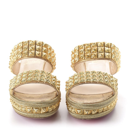 Christian Louboutin Liege Pepite 60 Platform Sandals 37 Version Gold 2 of 8