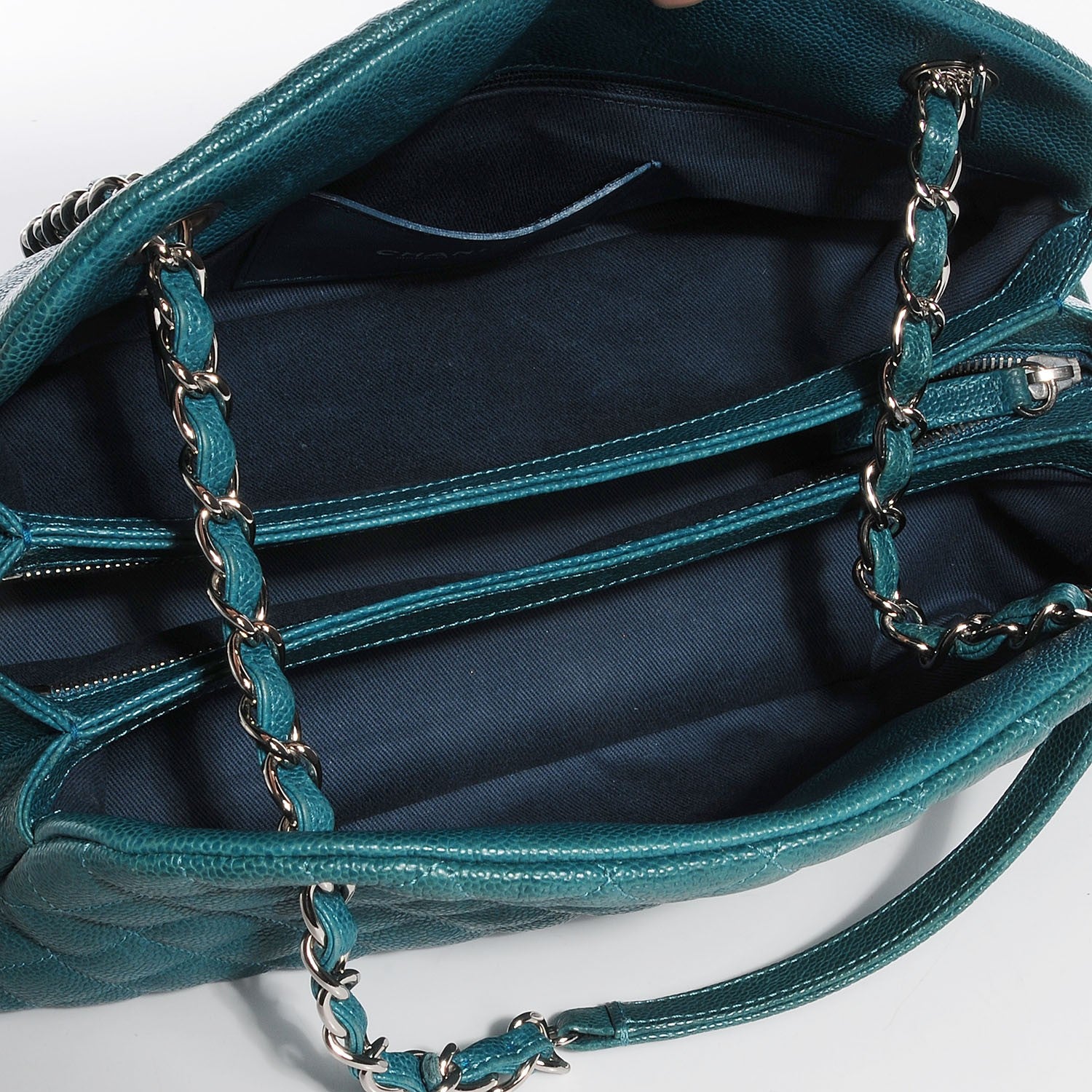 Chanel Caviar Quilted Medium Just Mademoiselle Turquoise 5 of 8