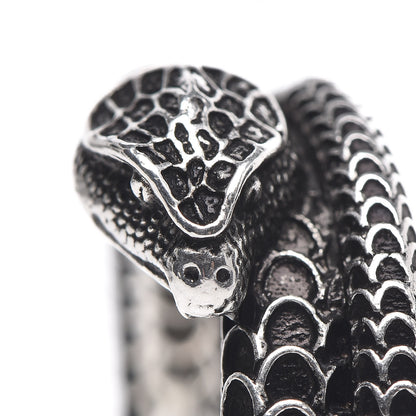 Gucci Sterling Silver Garden Snake Band Ring 59 8.75 7 of 7