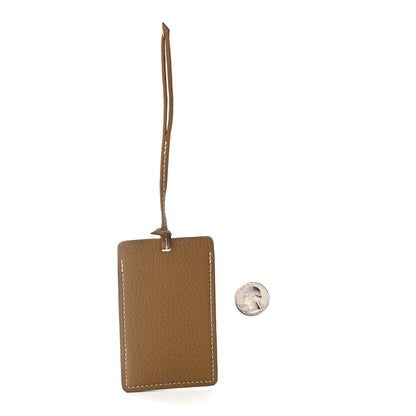 Hermes Taurillon Clemence R.M.S Travel Luggage Tag Sesame 2 of 3