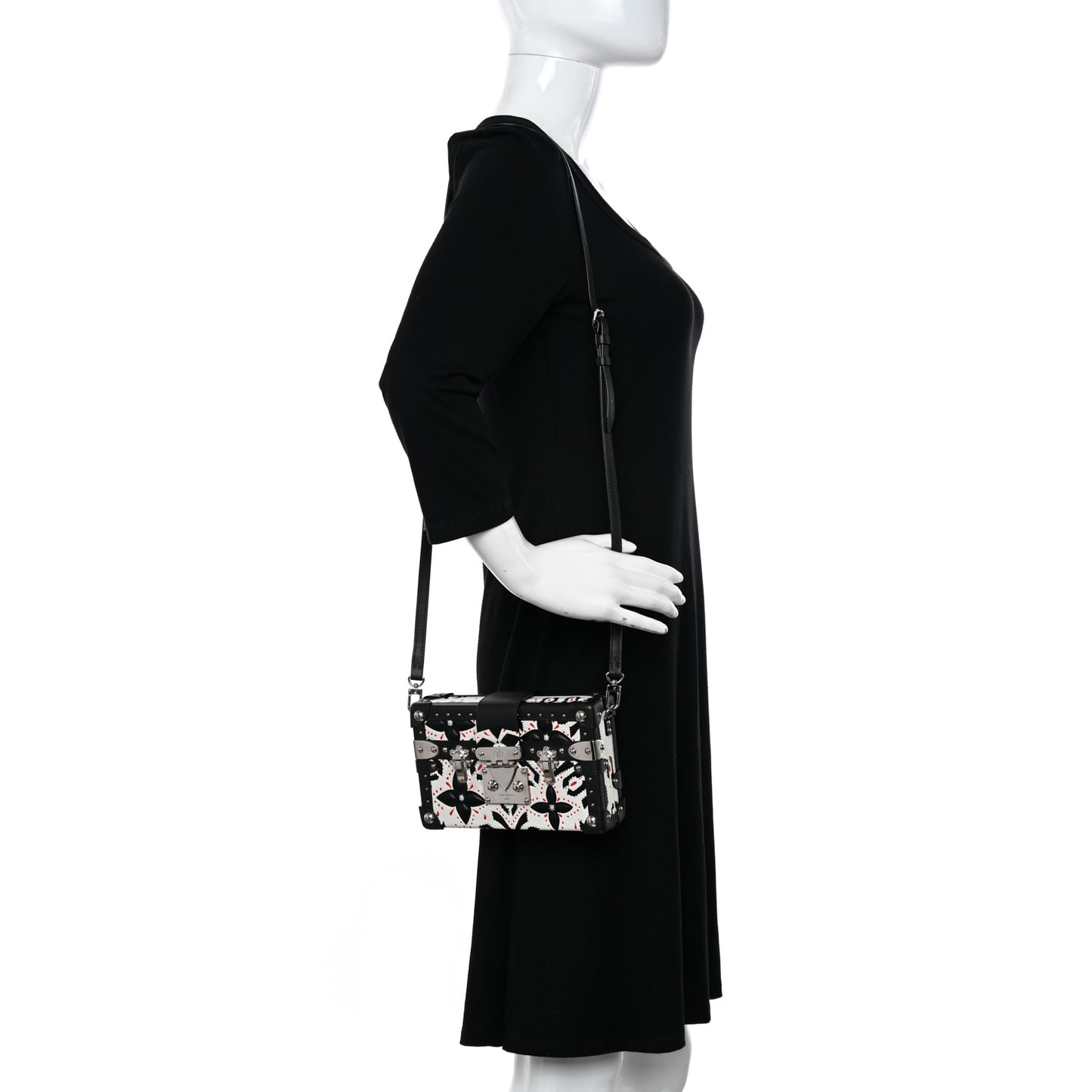 Calfskin Graphic Print Petite Malle