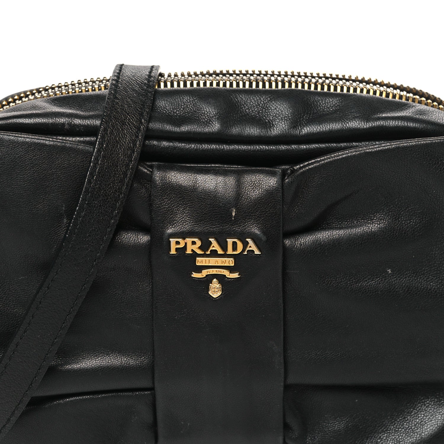 Prada Nappa Bow Camera Bag Black 8 of 10