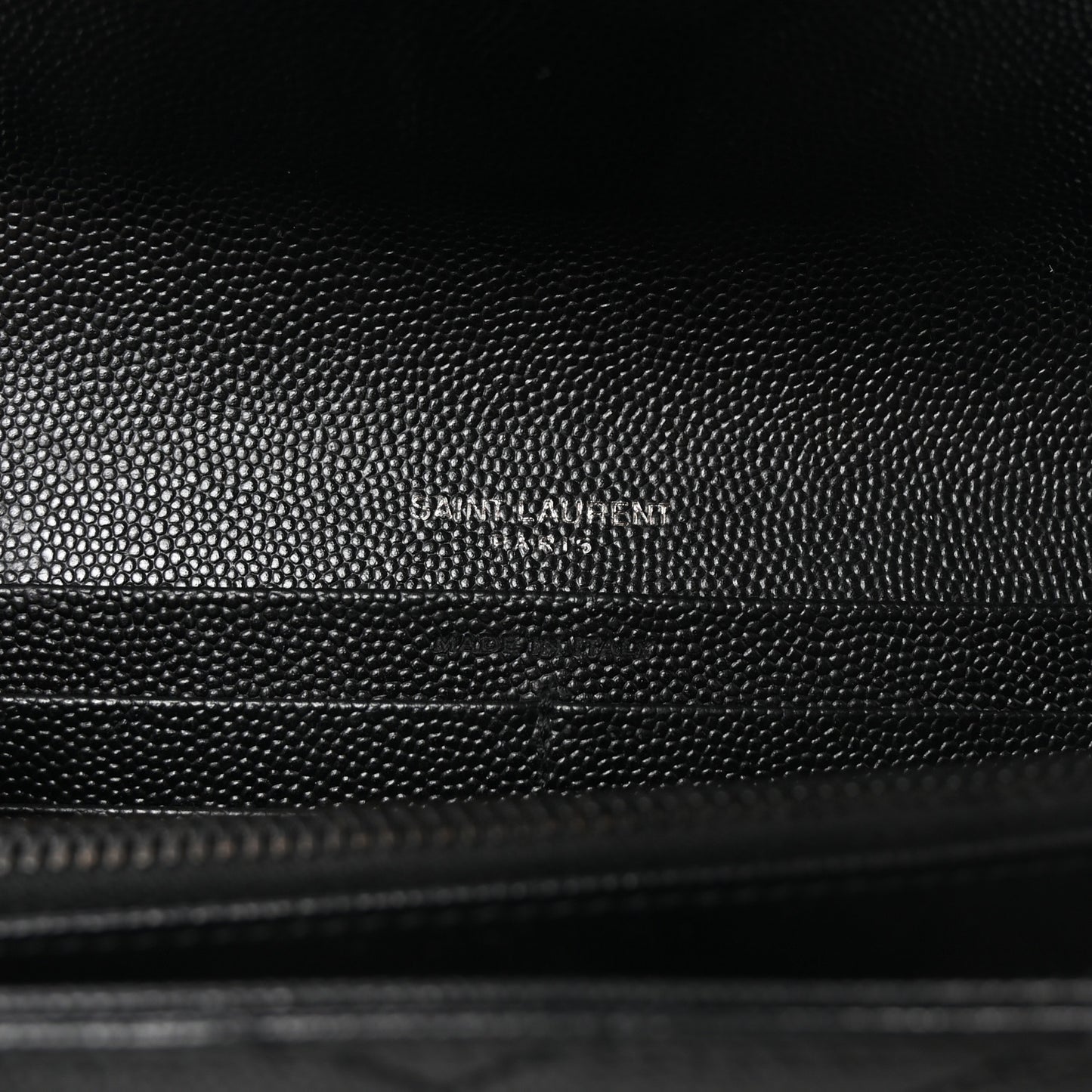 Grain De Poudre Matelasse Chevron Monogram Flap Wallet Black