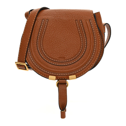 Chloe Calfskin Mini Marcie Round Crossbody Bag Tan 1 of 14