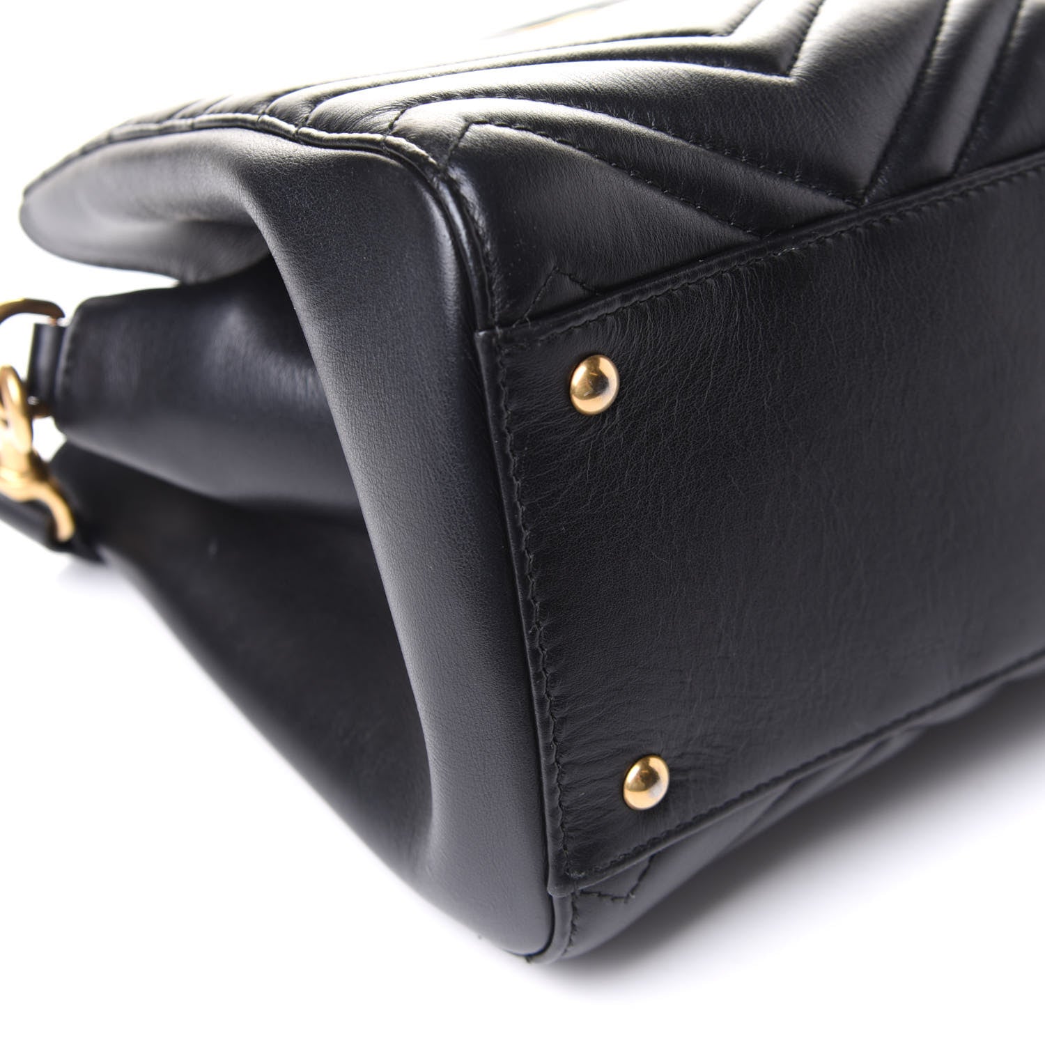Gucci Calfskin Matelasse Small GG Marmont Tote Black 10 of 11