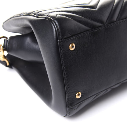 Gucci Calfskin Matelasse Small GG Marmont Tote Black 10 of 11
