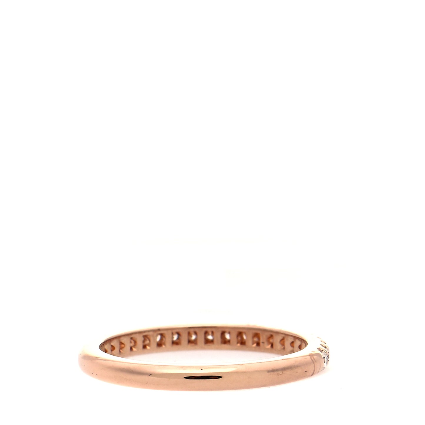 18K Rose Gold Diamond Soleste Half Eternity Band Ring 47 4