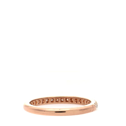 Tiffany 18K Rose Gold Diamond Soleste Half Eternity Band Ring 47 4 3 of 5