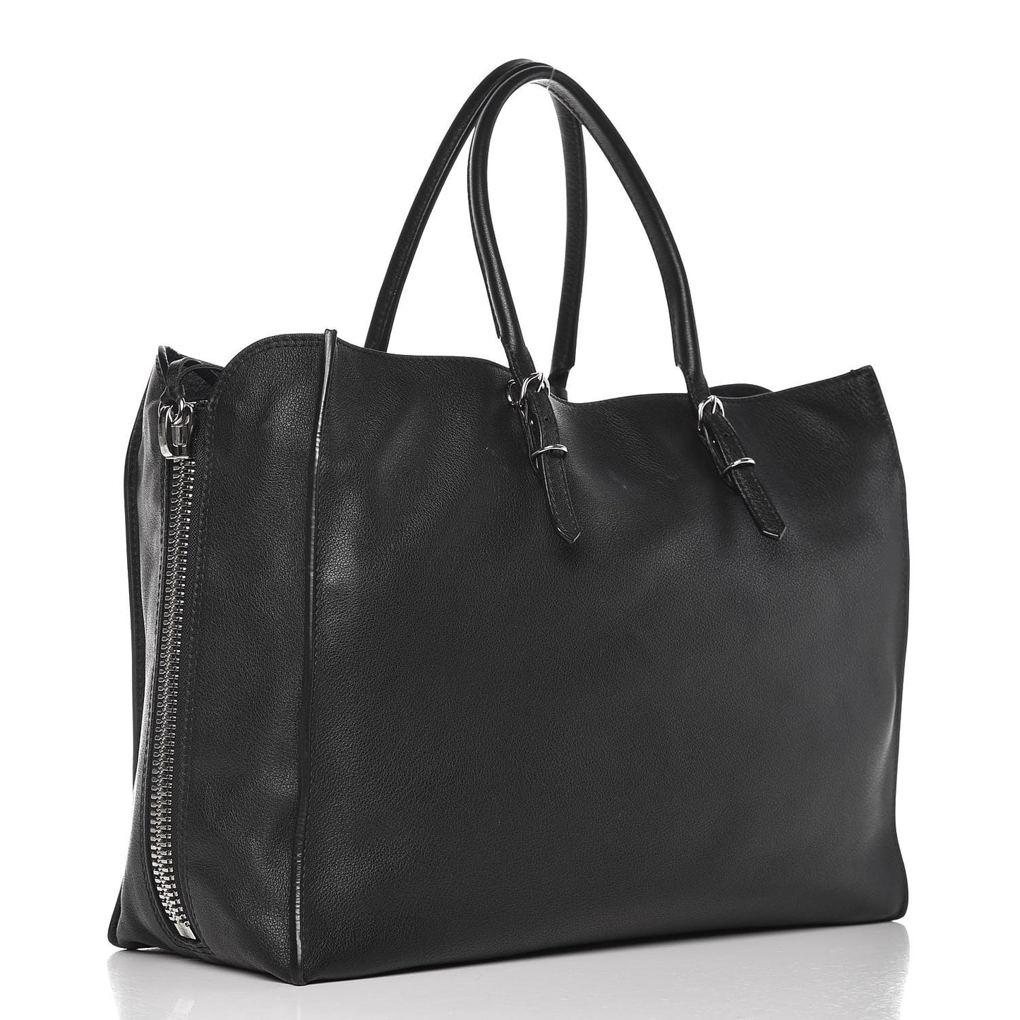 Veau Papier B4 Zip Around Tote Black