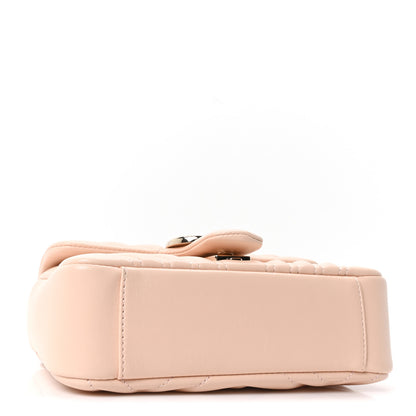 Gucci Lambskin Matelasse Small GG Marmont Shoulder Bag Millenial Pink 3 of 9