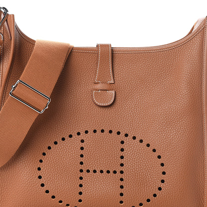Hermes Taurillon Clemence Evelyne III PM Gold 7 of 9