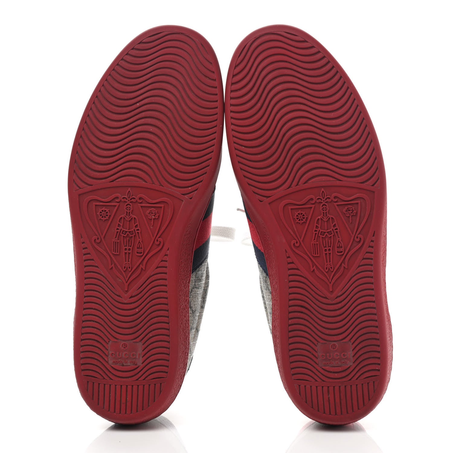 Gucci GG Supreme Monogram Ayers Mens New Ace Low-Top Sneaker 7 Beige Red 11 of 32