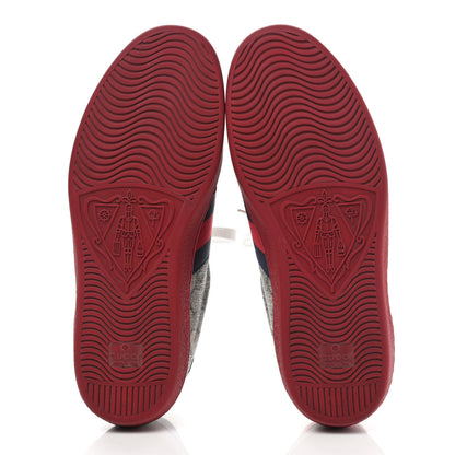 Gucci GG Supreme Monogram Ayers Mens New Ace Low-Top Sneaker 7 Beige Red 11 of 32