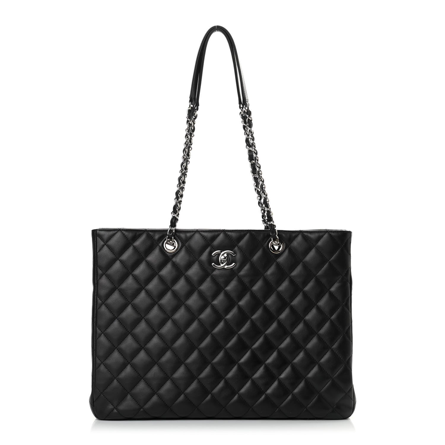 Chanel Calfskin Quilted Large Classic Shopping Tote Black 1 of 10