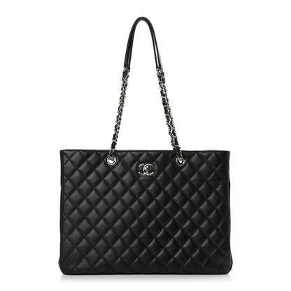 Chanel Calfskin Quilted Large Classic Shopping Tote Black 1 of 10