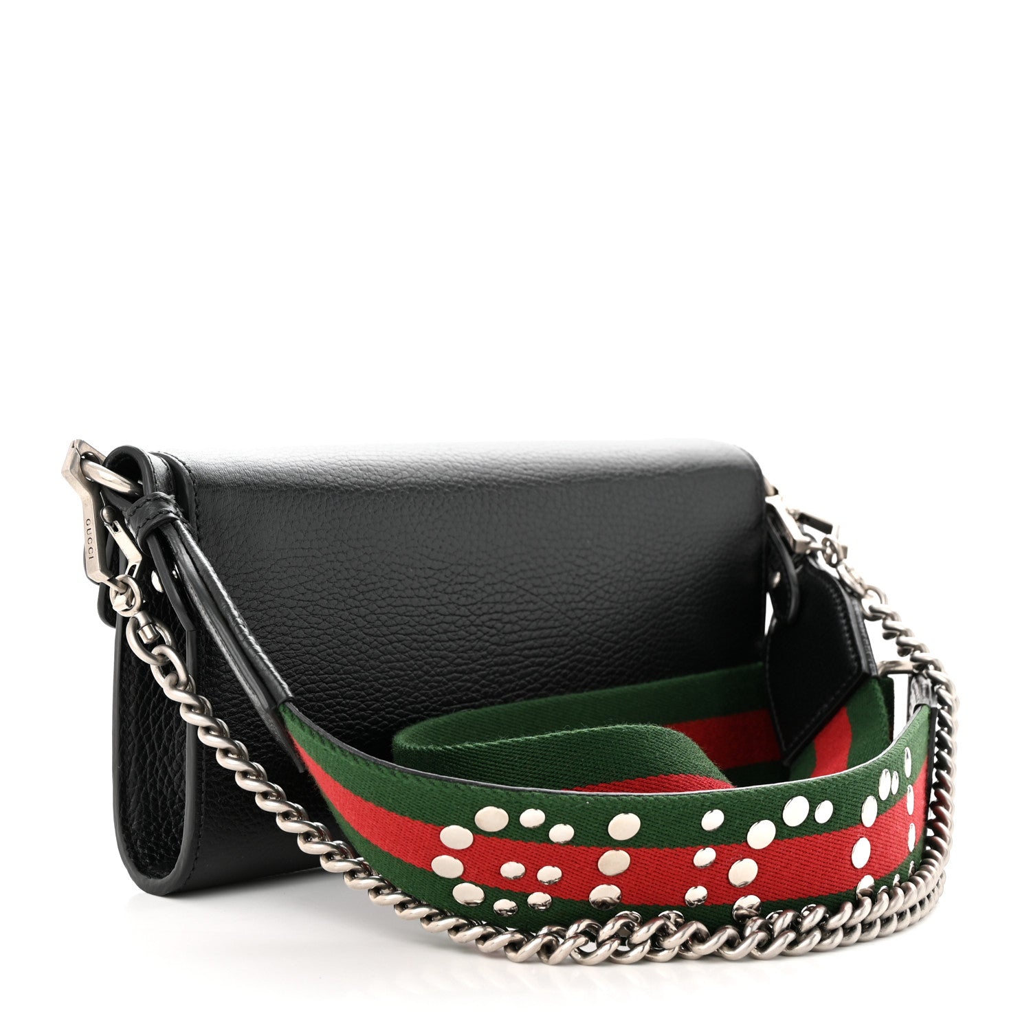 Gucci Dollar Calfskin Web Small Dionysus Crossbody Bag Black 3 of 12