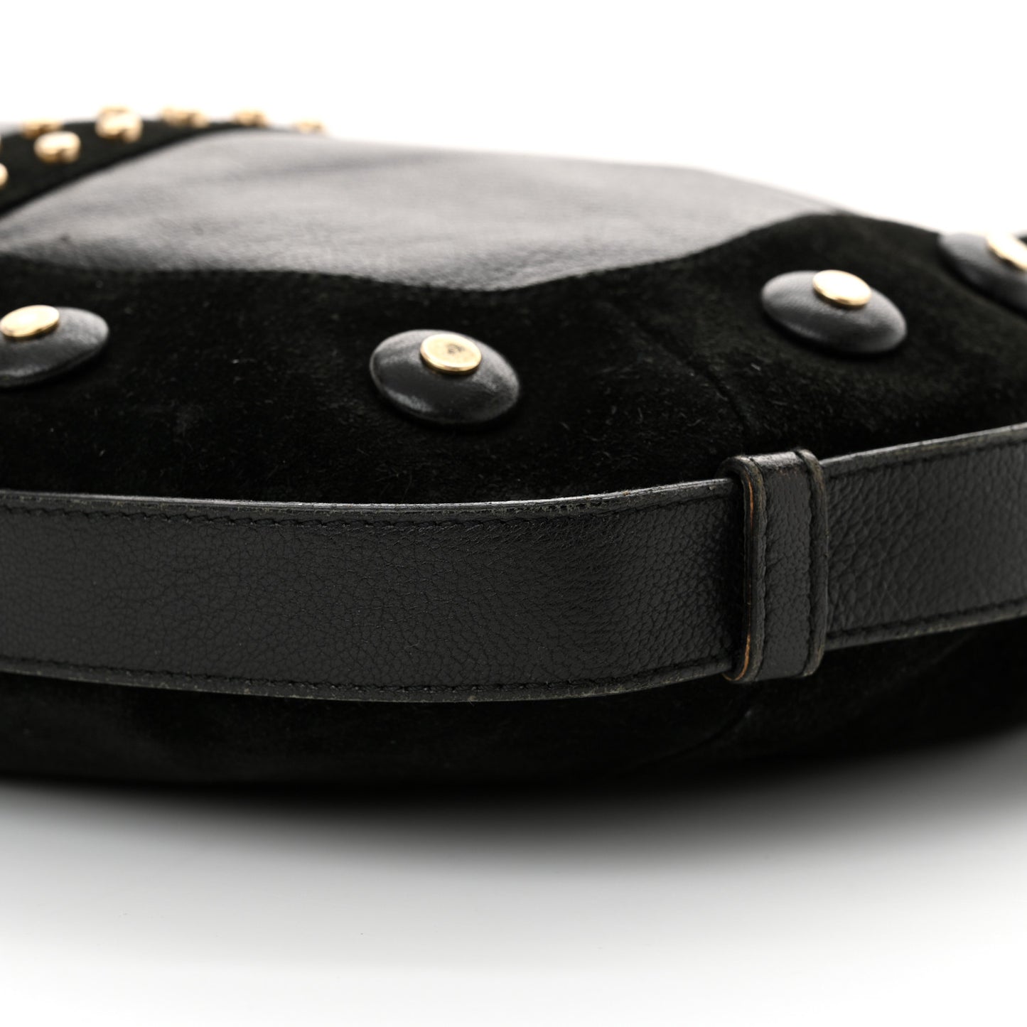 Suede Horn Studded Y Mombasa Hobo Black