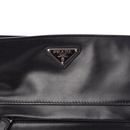 Prada Soft Calf Flat Messenger Bag Black 10 of 10