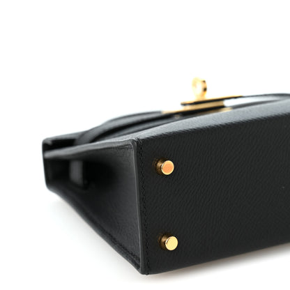 Hermes Epsom Mini Kelly Sellier 20 Black 9 of 11
