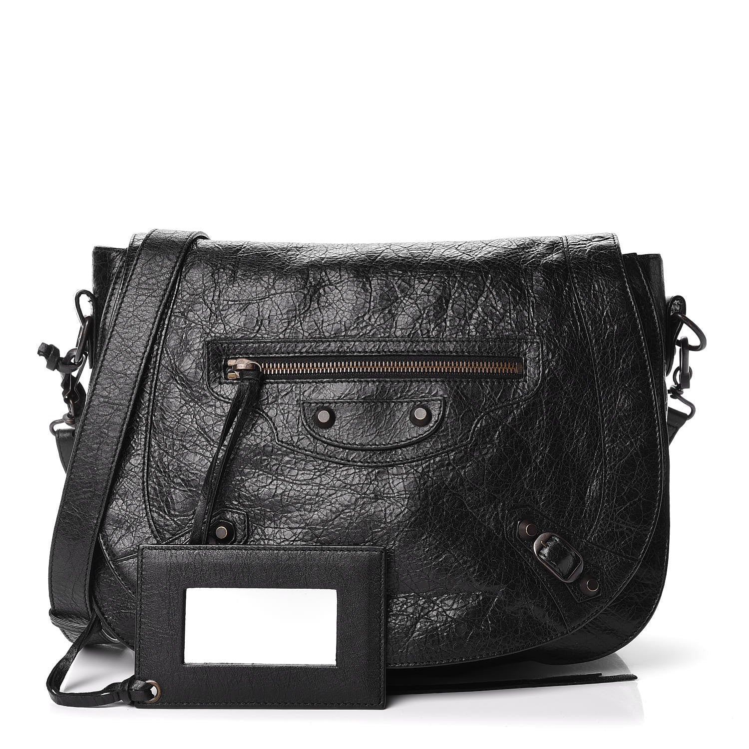 Balenciaga Agneau Classic Hardware Neo Folk Messenger Black 2 of 19