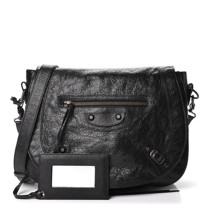 Balenciaga Agneau Classic Hardware Neo Folk Messenger Black 2 of 19